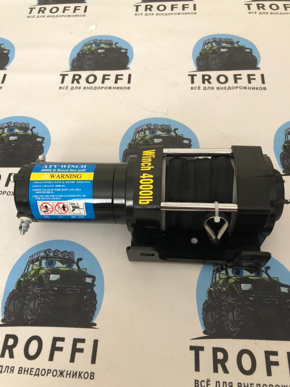 Лебедка электрическая Electric Winch 4000 lbs/1814 кг ATV синтетика — изображение 5