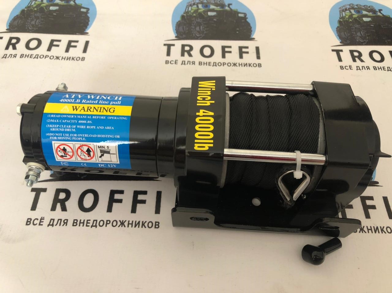 Лебедка электрическая Electric Winch 4000 lbs/1814 кг ATV синтетика — изображение 7