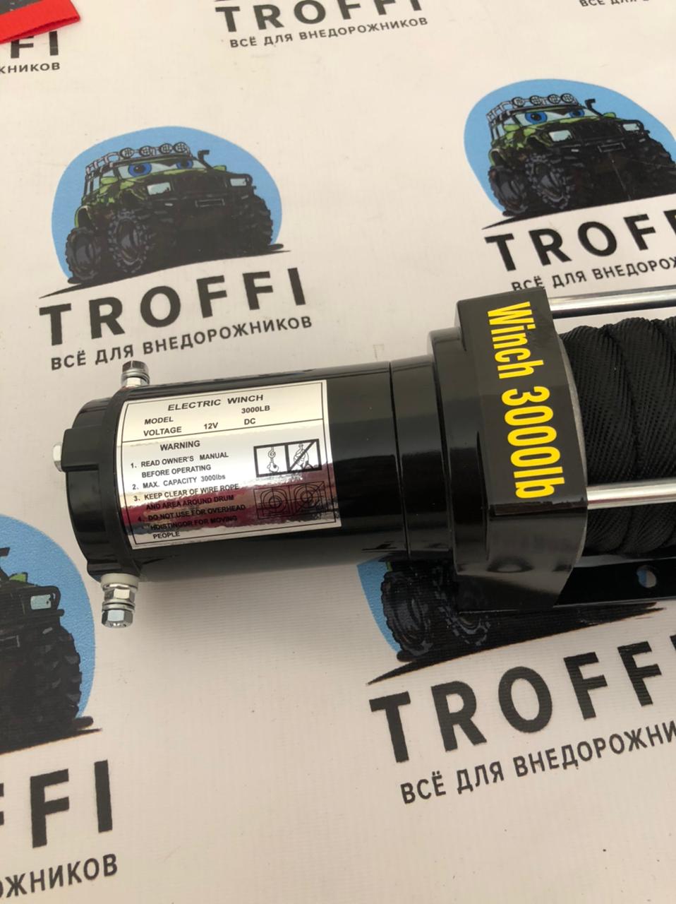 Лебедка электрическая 12V Electric Winch 3000lbs / 1361 кг с кевларовым тросом — изображение 9