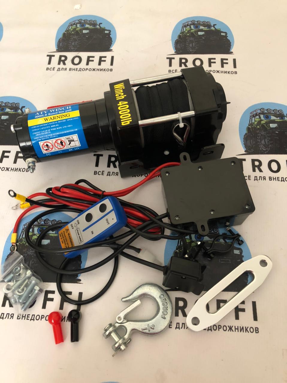 Лебедка электрическая Electric Winch 4000 lbs/1814 кг ATV синтетика — изображение 10
